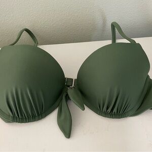 Hollister Green Bikini Top with Underwire